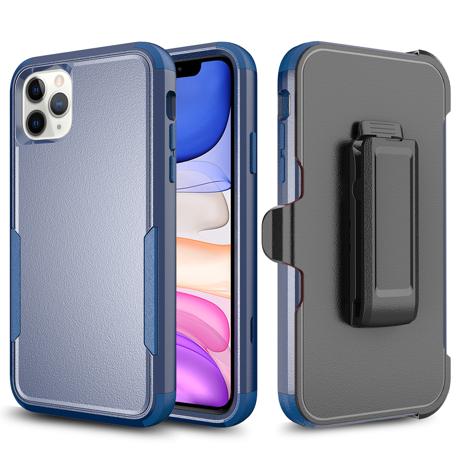 iphone11 pro max背夹支架手机壳三防全包保护套外贸潮酷双重防摔