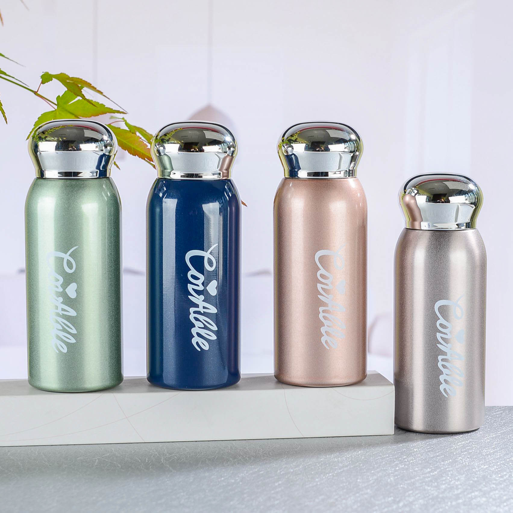 Vacuum Cup for Men and Women Portable Compact Mini Student Water Cup Fresh Simple Small Capacity Cup Pocket Cup Lettering