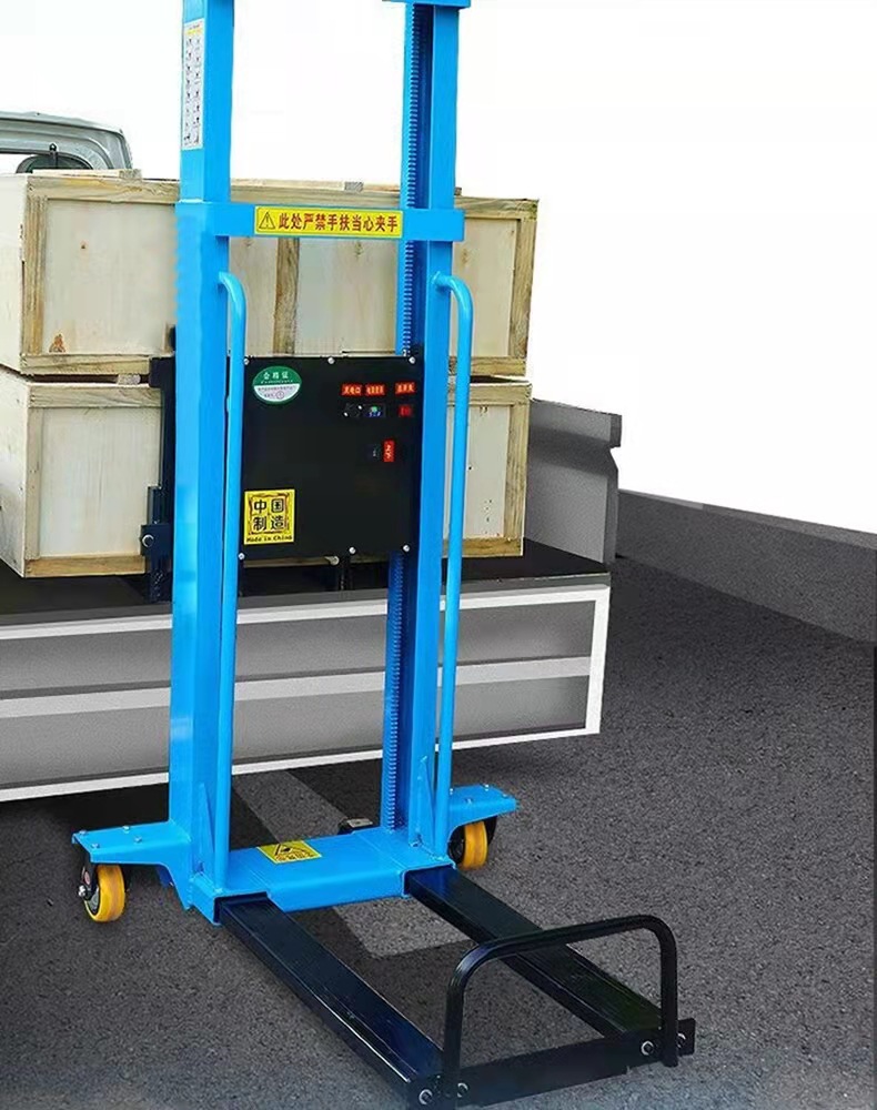 电动叉车1吨随车叉车电动升高车电动地牛堆高车便携液压升降车