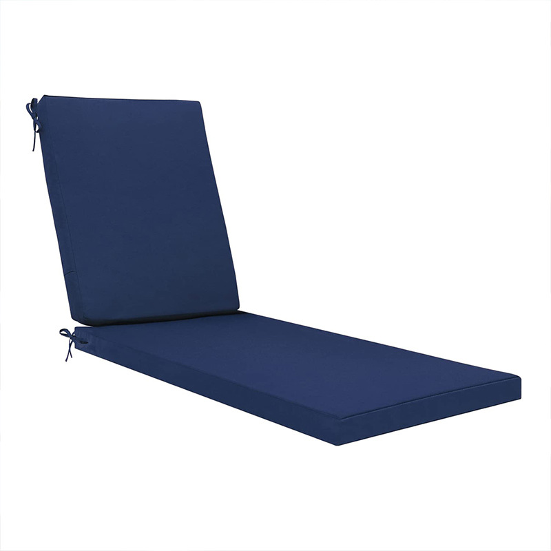 Outdoor Long Chair Tied Rope Waterproof Sponge Single Beach Swimming Pool Recliner One-Piece Seat Cushion Backrest Cushion