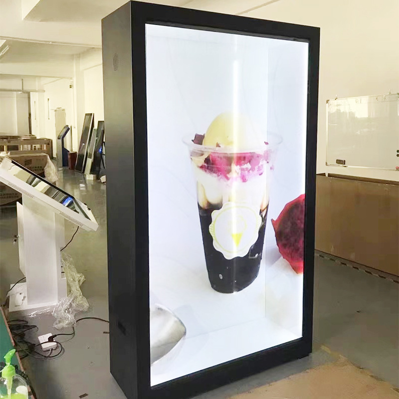 5/86寸3d透明液晶展示柜 透明显示屏广告机触摸互动液晶透明屏