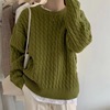 new pattern Korean Edition tender Sweet Twist Socket sweater 2022 winter college Versatile T-shirts Sweater