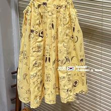 跨境外贸工厂直销小女孩吊带裙连衣裙黄色中大童韩版夏季卡通印花