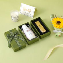复古轻奢绿口红礼品盒 伴手礼物盒糖盒唇膏包装空盒子生日礼盒