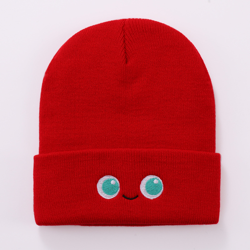 Anime, Cartoon, Cute Eyes Warm Wool Hat Male and Female Students Autumn and Winter Hat