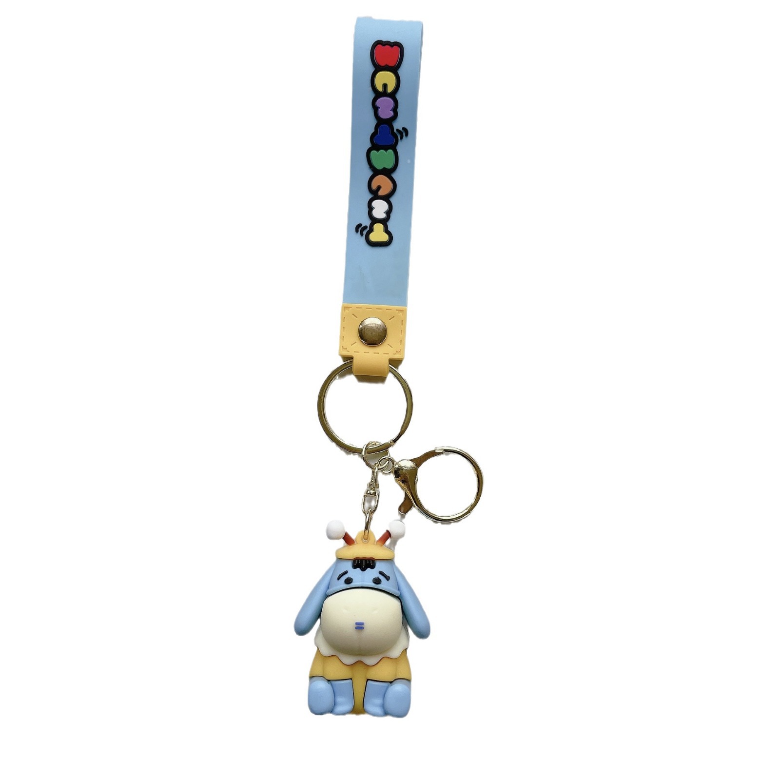 Creative Dessert Pooh Bear Keychain Cartoon Pipi Pig Handbag Pendant Car Key Chain Small Gift Wholesale