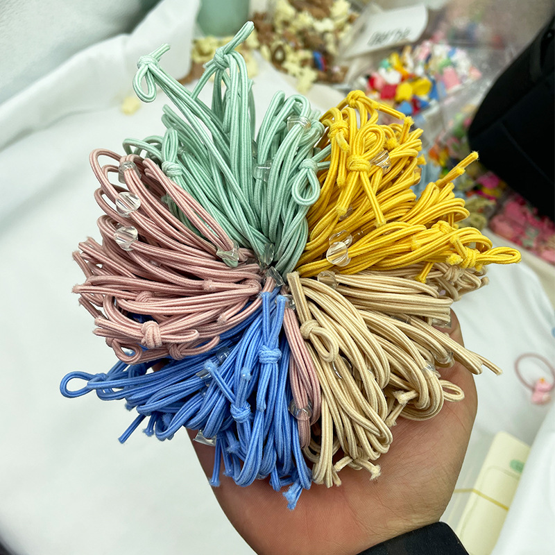 【一打=100根】二合一打结diy皮套发圈发绳橡高弹力皮筋头饰发饰
