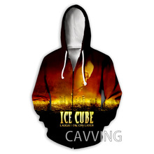 亚马逊电商热销3D数码印花说唱歌手ice cube男女士套头拉链帽衫卫