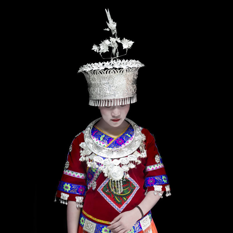 苗银头饰贵州苗族帽子项圈少数民族银饰侗族舞台演出服饰包邮批发