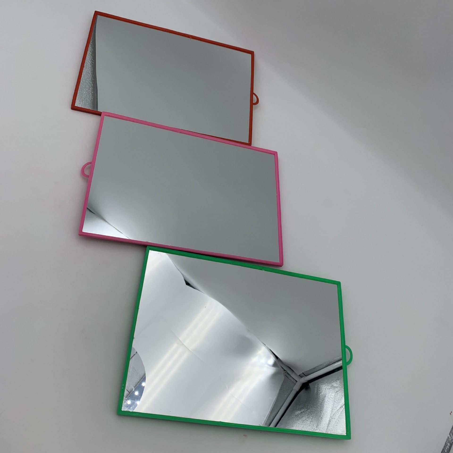 大号台式网格镜子单面梳妆台镜子可挂式方镜子厂家货源两元店百货