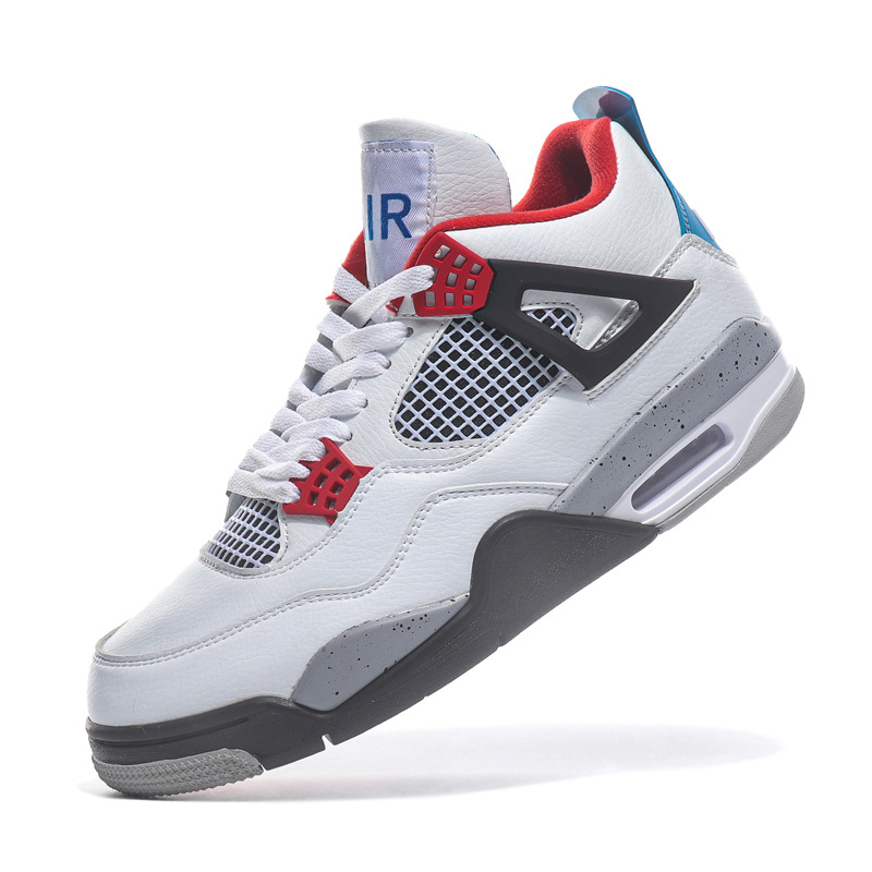 莆田鞋工厂批发aj4纯原有标乔4红蓝鸳鸯热熔岩大巴黎运动鞋篮球鞋