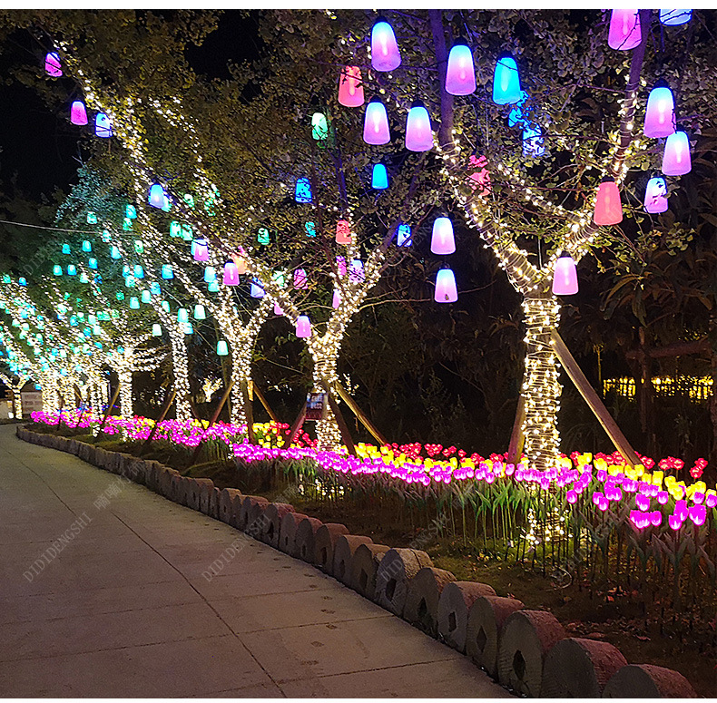 led森林呼吸灯户外步行街广场吊灯景观灯网红七彩变色街道装饰灯