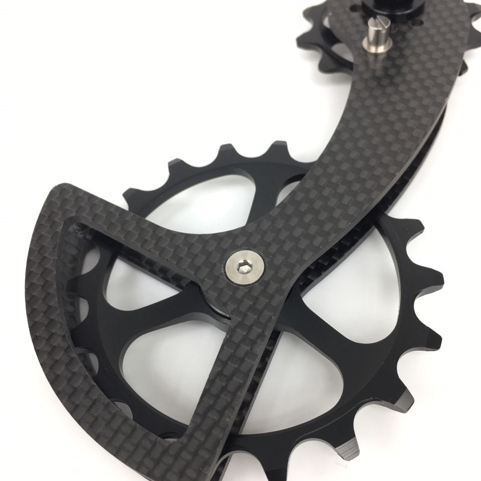 碳纤维后拨 公路自行车后变速培林导轮 齿大鸡腿后拨r7000-r8000