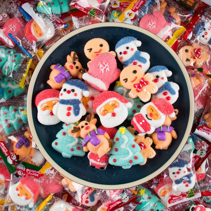 圣诞节糖果散装姜饼人棉花糖圣诞老人礼物可爱创意软糖网红零食糖