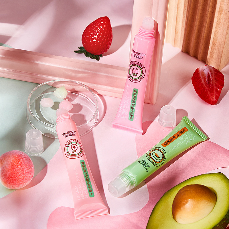 可维美ins风卡通补水保湿滋润唇蜜水果味啫喱口红打底妆前唇膏