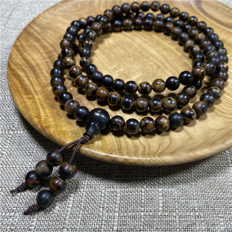 深海海柳9mm108颗手链血柳文玩手串男女款赤柳红柳佛珠念珠