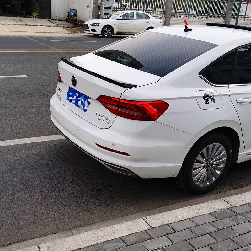 适用于16-21新朗逸带灯光电动态流光尾翼鸭尾改装件