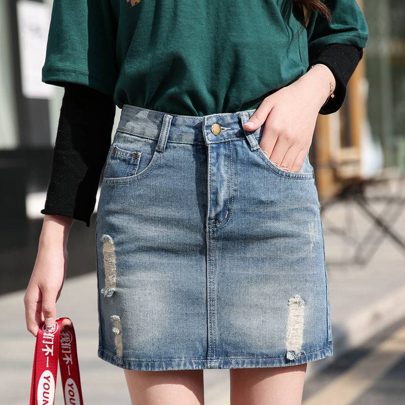 牛仔半身包臀裙牛仔裙半身裙显瘦2022春夏款韩版流行女装高腰水洗