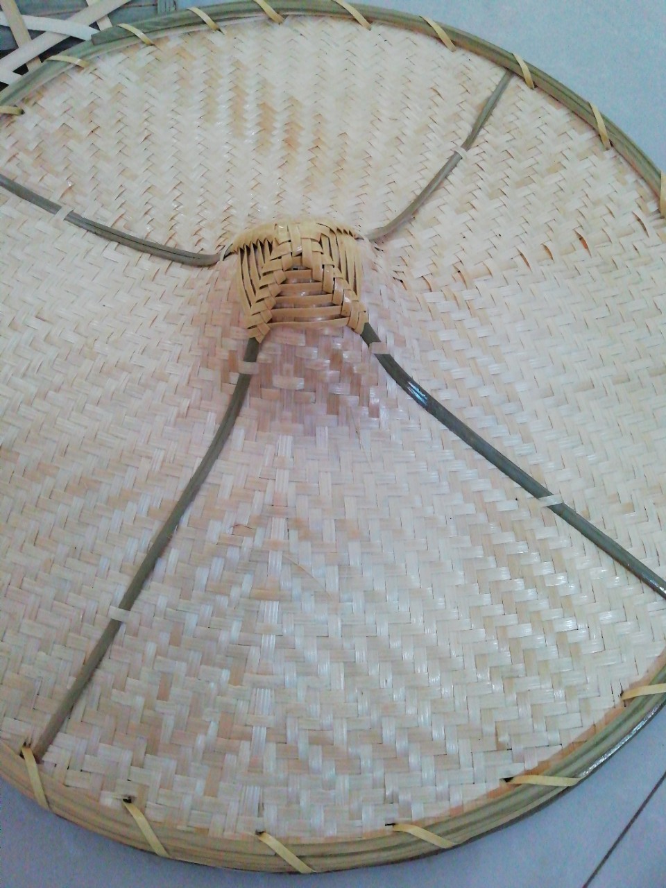 少数民族舞蹈道具帽演出用品跳舞表演遮阳竹编红色傣族花腰斗笠帽