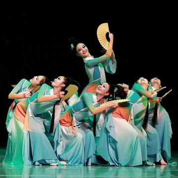 醉春风古典舞蹈服女扇子舞蹈演出服儿童飘逸中国风新款秧歌成人