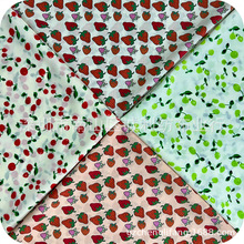 纯棉田园风小樱桃草莓连衣裙印花面料  日韩卡通水果衬衫童装花布