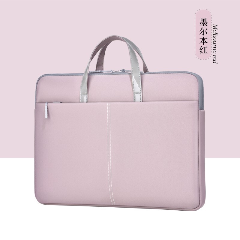 Laptop Bag Autumn and Winter New Men's and Women's Candy Color Briefcase Full Size Business Waterproof Notebook Bag