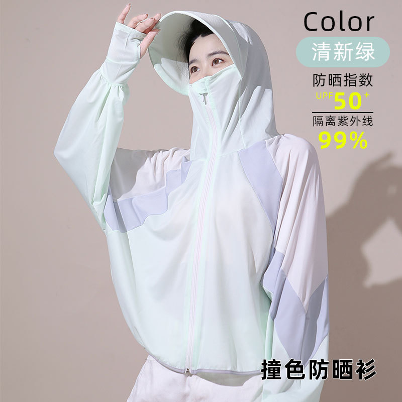 2023 New Women's Sun-Protective Clothing Summer Thin Coat Uv Protection Breathable Sun Protection Clothing Blouse Ice Silk Cycling Cardigan