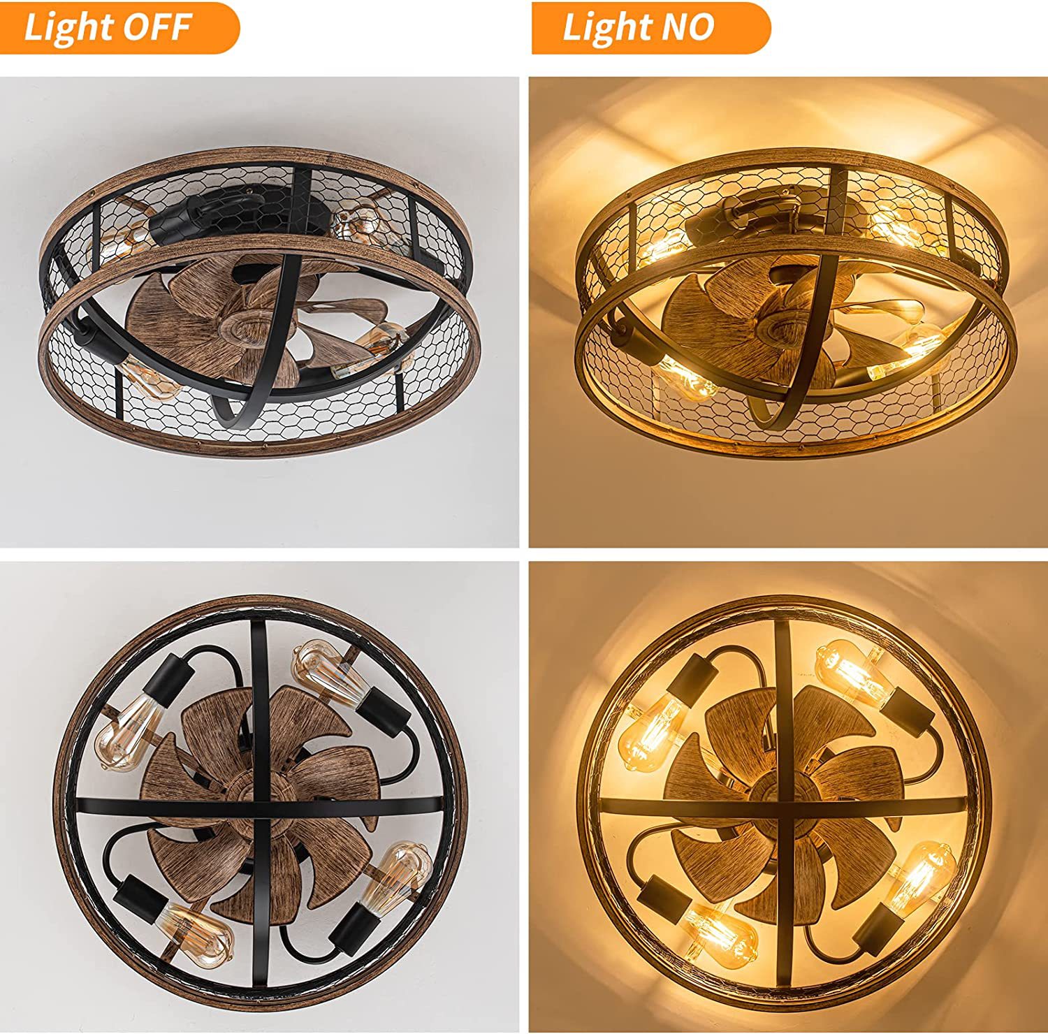 New Cross-Border Ceiling Bedroom Fan Lamp Living Room Modern Minimalist Dining Room Invisible Household Electric Fan Ceiling Fan Lights Integrated