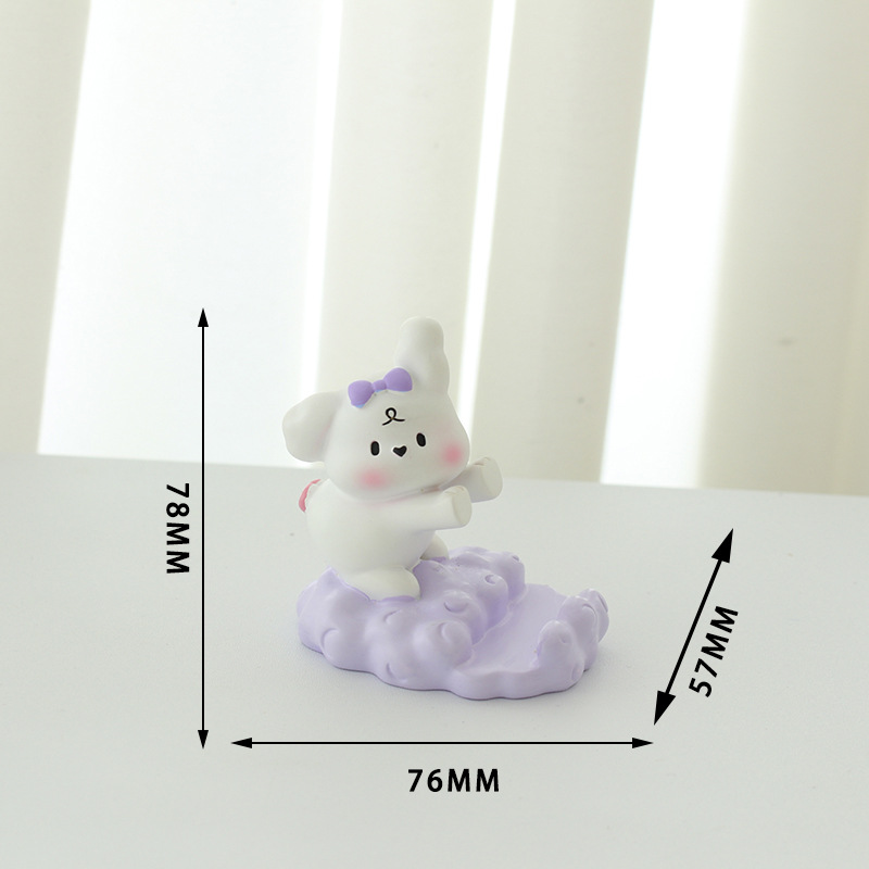 Poop Dog Small Ornaments Cute Phone Holder Ipad Tablet Stand Office Desk Surface Panel Ornament Gift