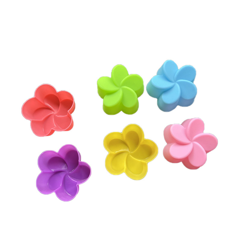 现货5cm风车花蛋杯6色马芬杯烘焙工具 耐高温食品级硅胶蛋糕杯模