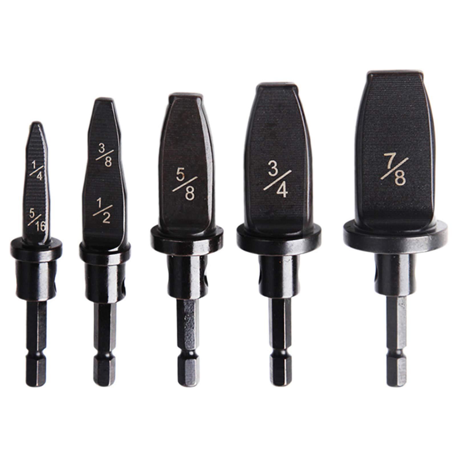 5-Piece British Electric Support Tube Pipe Expander Reamer Forging Tool Air Conditioning Copper Tube Flared Casing Roller