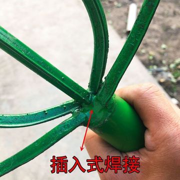 全钢实心草叉子四齿五齿粪叉加大号钢叉农用开荒叉子加粗铁齿叉子