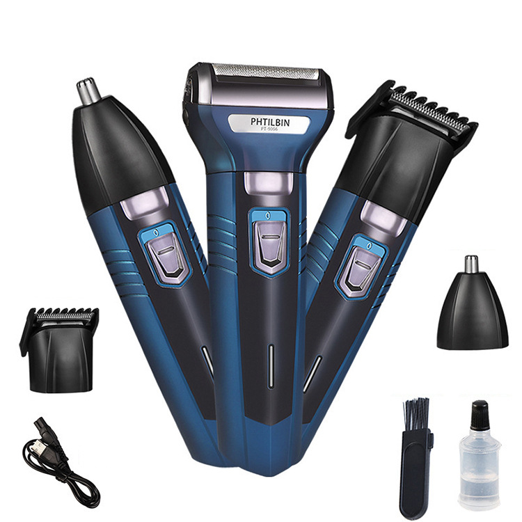 Customized Electric Shaver Three-in-One Shaver Men's Pogonotomy Haircut Shaver Nose Hair Trimmer Haircut Suit