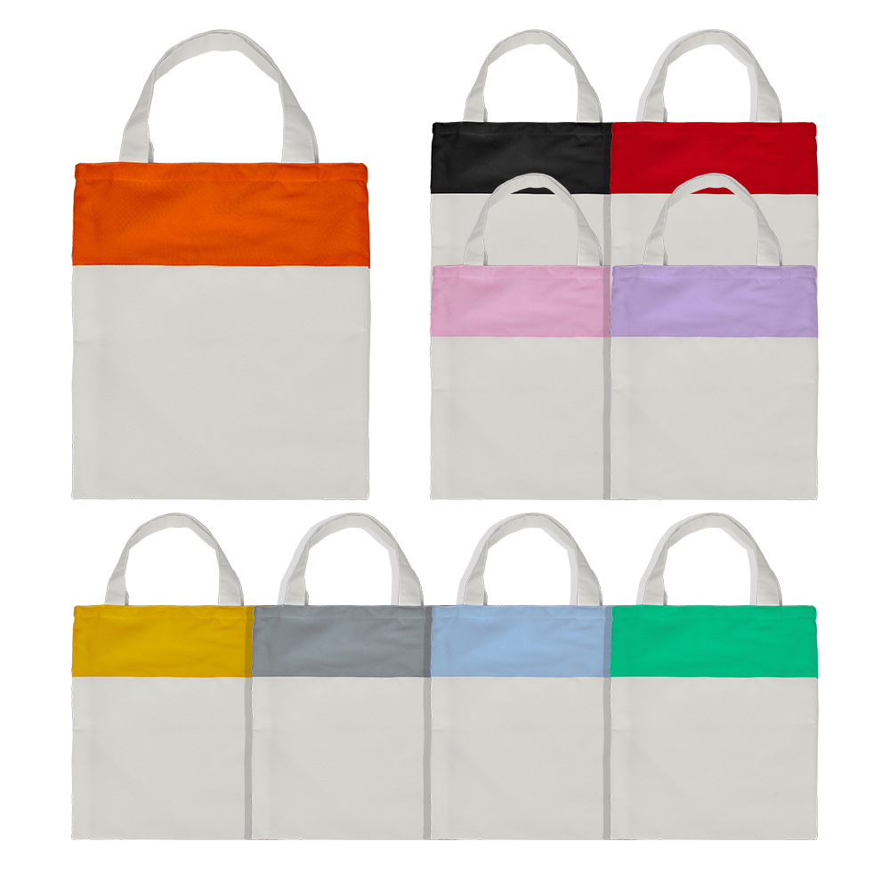 Sublimation Colored Mosaic Shopping Bag 226G Canvas Halloween Candy Bag Handbag (Shopping Bag)