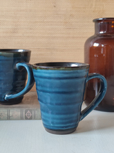 R9DC9.9两个 日式复古螺纹马克杯陶瓷家用水杯大容量杯子早餐杯微