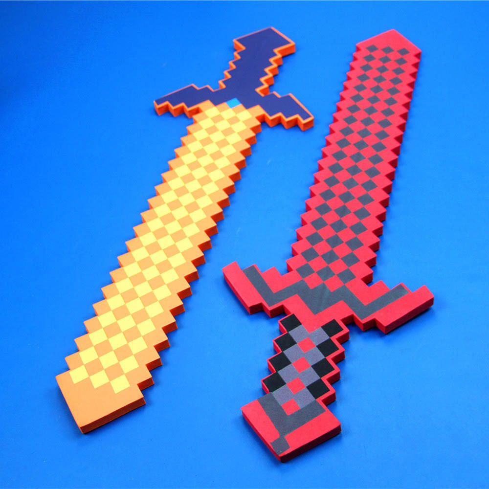 我的世界儿童玩具礼品cosplay道具武器eva塑料橙色剑红色剑钻石剑