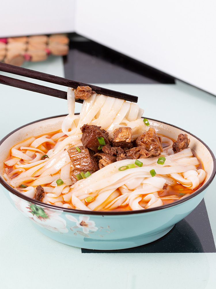 湖南米粉干扁粉宽粉5斤装宽河粉米面宽河粉整箱常德特产煮食粿条