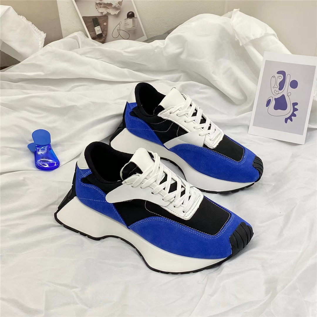 网红方头鞋小众丑萌方头老爹鞋女ins潮2022春款小蛮腰厚底运动鞋