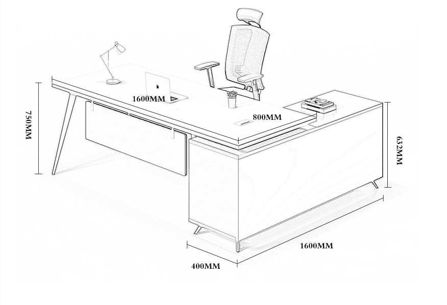办公桌老板桌现代简约新款板式大班台办公室桌椅书柜电脑桌写字台