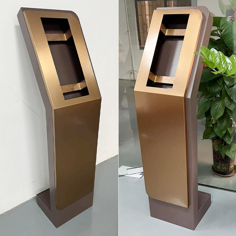 小区楼宇对讲门禁立柱指纹机门禁立柱立式人脸考勤机打卡机支架