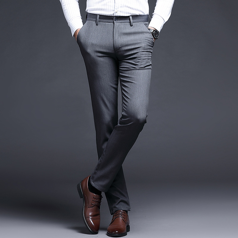 秋冬港风高档青年口袋装饰冬季现货直筒加绒休闲西裤-报价-阿里巴巴