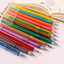 12色钻石头中性笔签字笔彩色笔芯小清新彩芯中性荧光笔学生文具