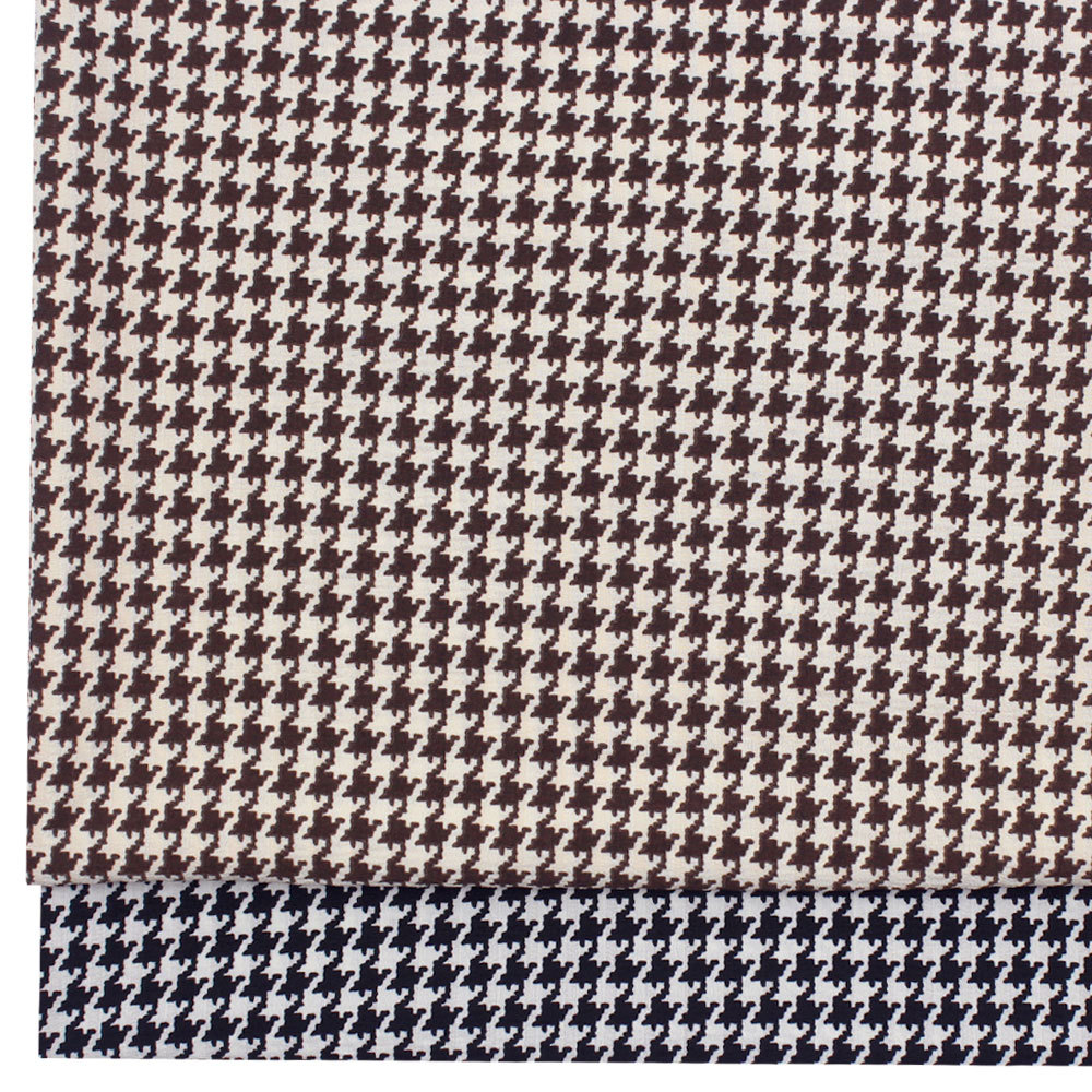 涤纶提花泡泡条印花 新款千鸟格弹力印花布 春夏女衬衫连衣裙面料