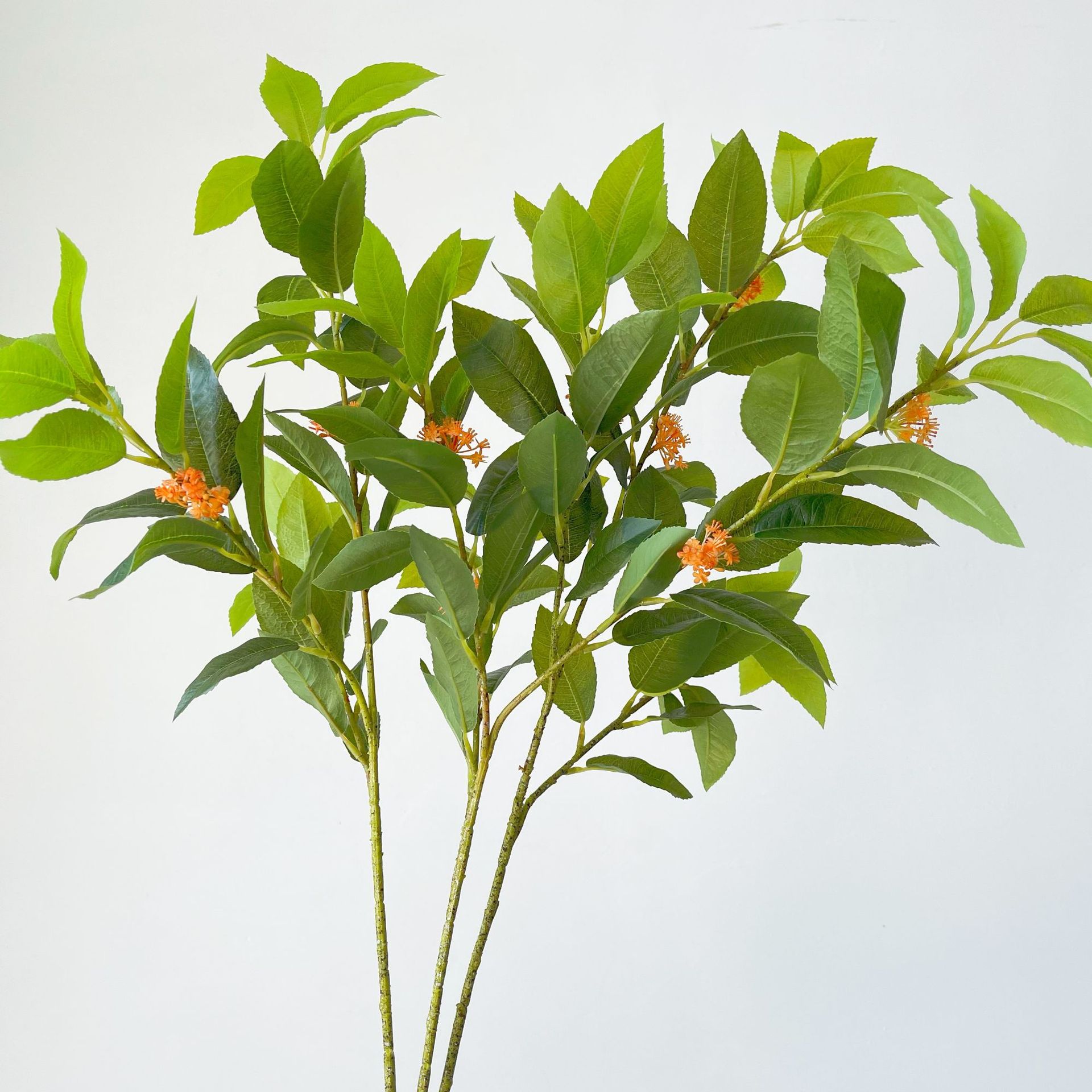 仿真桂花园林景观装饰假树桂花树九里香酒店装饰橱窗摆放月桂树枝