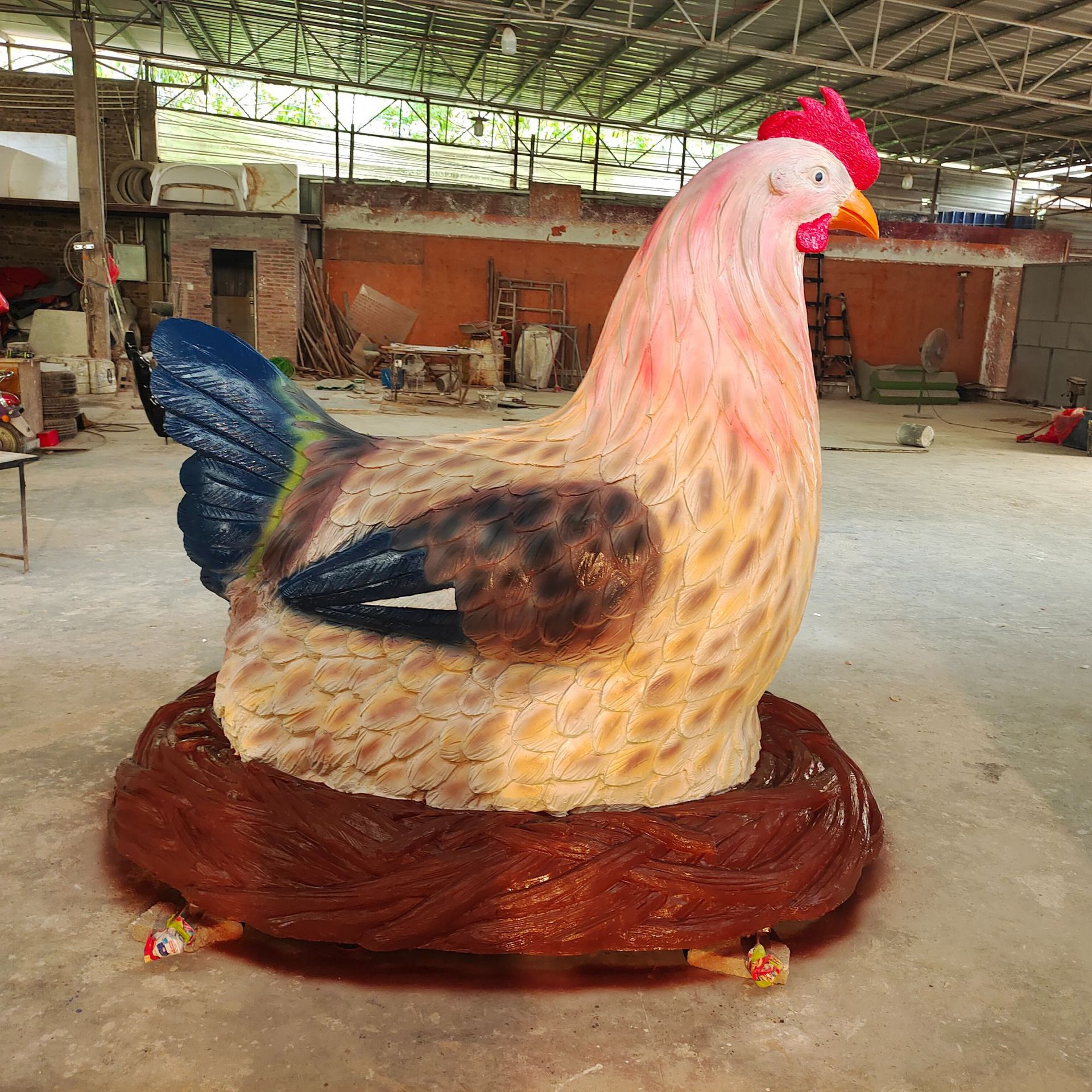 雕塑摆件农场庭院装饰工艺品户外公鸡母鸡各种生肖雕塑摆件艺术工