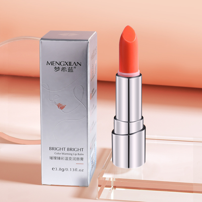 梦希蓝璀璨臻彩温变润唇膏3.8g变色口红唇部保湿滋润学生一件代发