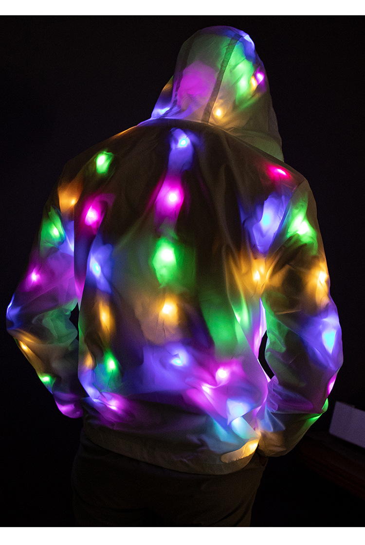 零售发光衣服 七彩led卫衣外套抖音网红酒吧夜场舞台表演闪光服装