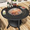 barbecue grill courtyard Oven outdoors barbecue Tables and chairs commercial household outdoor balcony leisure time Iron art table