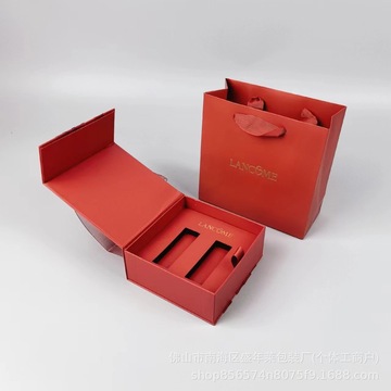 兰家寇新款520礼盒唇釉双支装红皮革情人节礼盒套装精致礼品盒