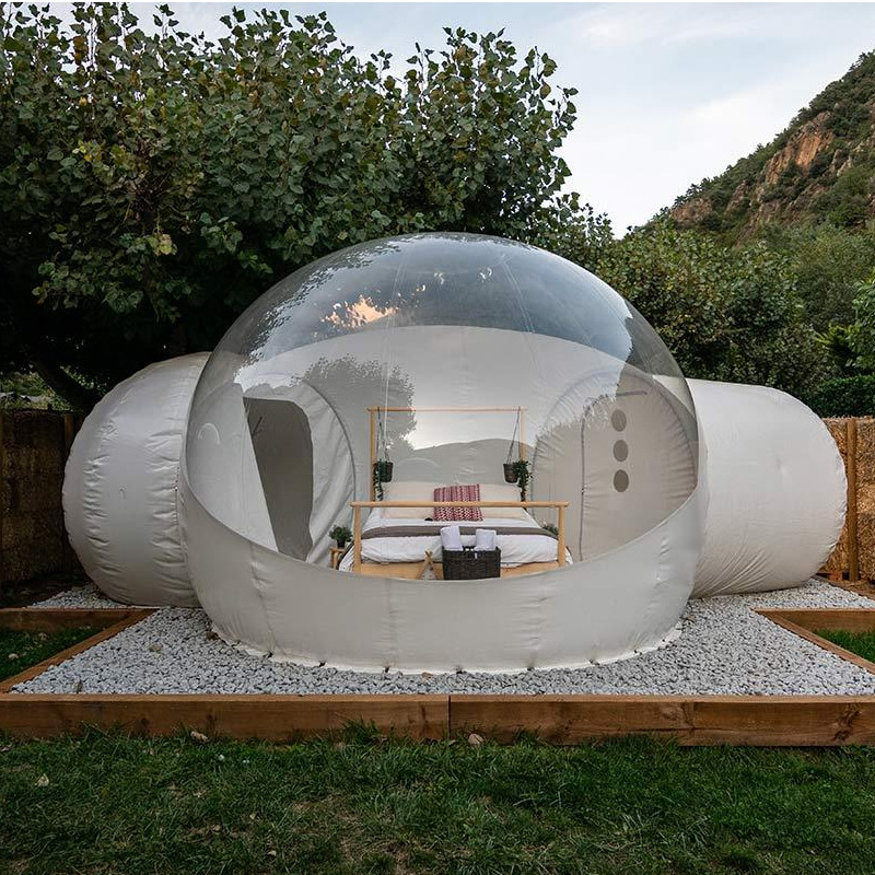 两室 酒店营地露营闭气泡泡屋帐篷透明充气 气泡模型